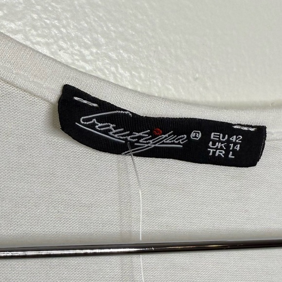 Boutiqua Paillette Sequins Tank Top Rainbow Feather EU Size 42 NEW w/ FLAW - Picture 4 of 9